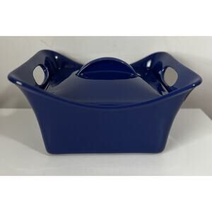 Rachel Ray STONEWARE 2.5 QT. Cobalt Blue Casserole Baking Serving Dish with Lid